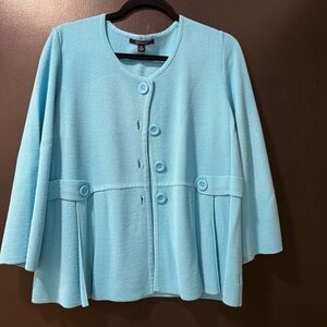 Women's Blue Button-Up Jacket